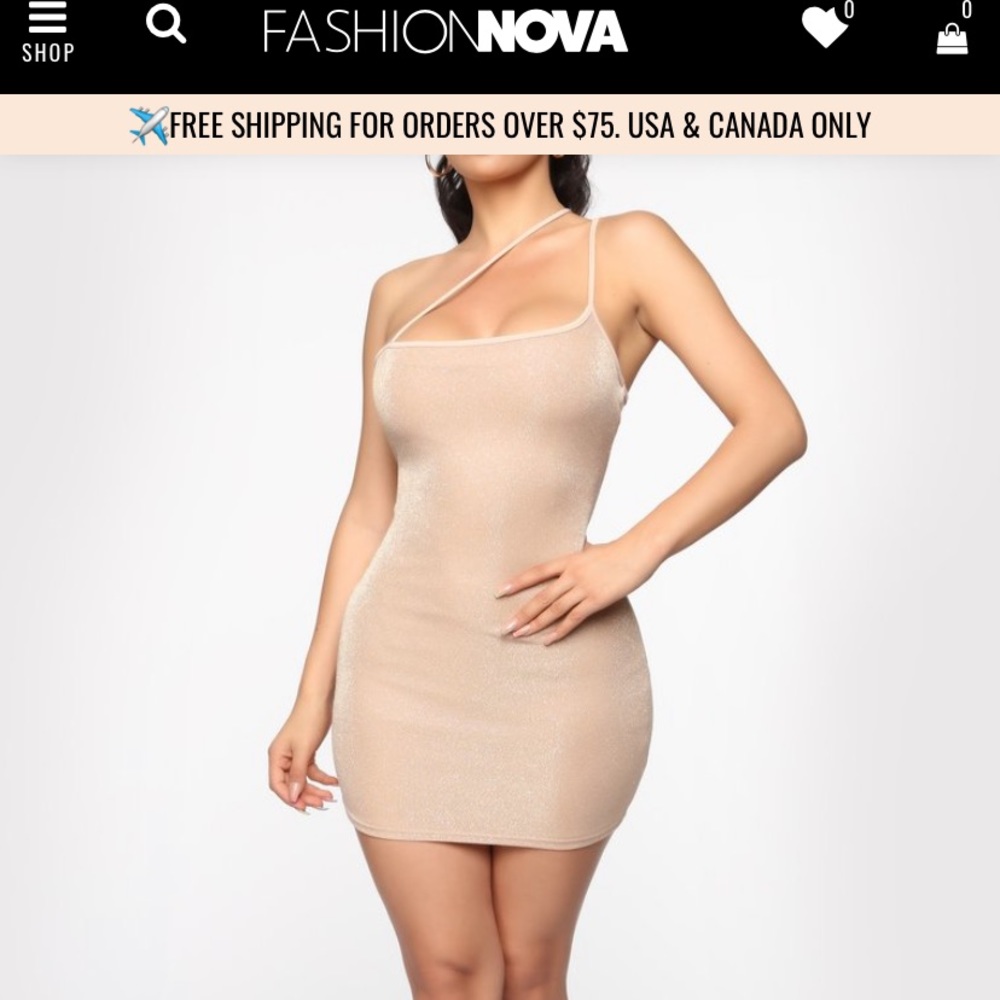Fashion Nova Crossover Strap Dress